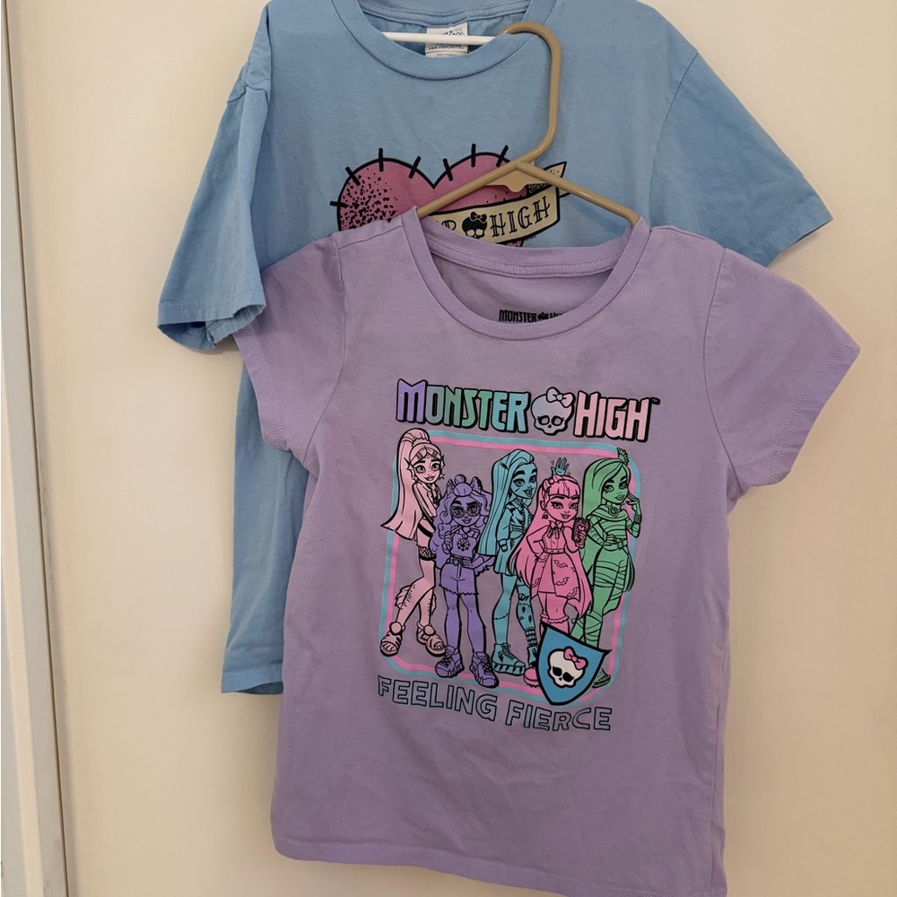Mattel Blue T-Shirt with Pink Heart Design